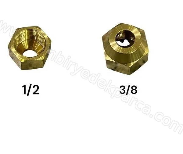 Rekor 1/2" - Delik 3/8" Delikli Rekor Redüksiyon Klima Bakır Boru Bağlantı Adaptörü