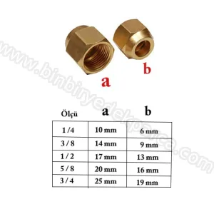 Rekor 3/4" - Delik 5/8" Delikli Rekor Redüksiyon Klima Bakır Boru Bağlantı Adaptörü