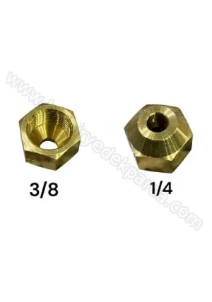 Rekor 3/8" - Delik 1/4" Delikli Rekor Redüksiyon Klima Bakır Boru Bağlantı Adaptörü