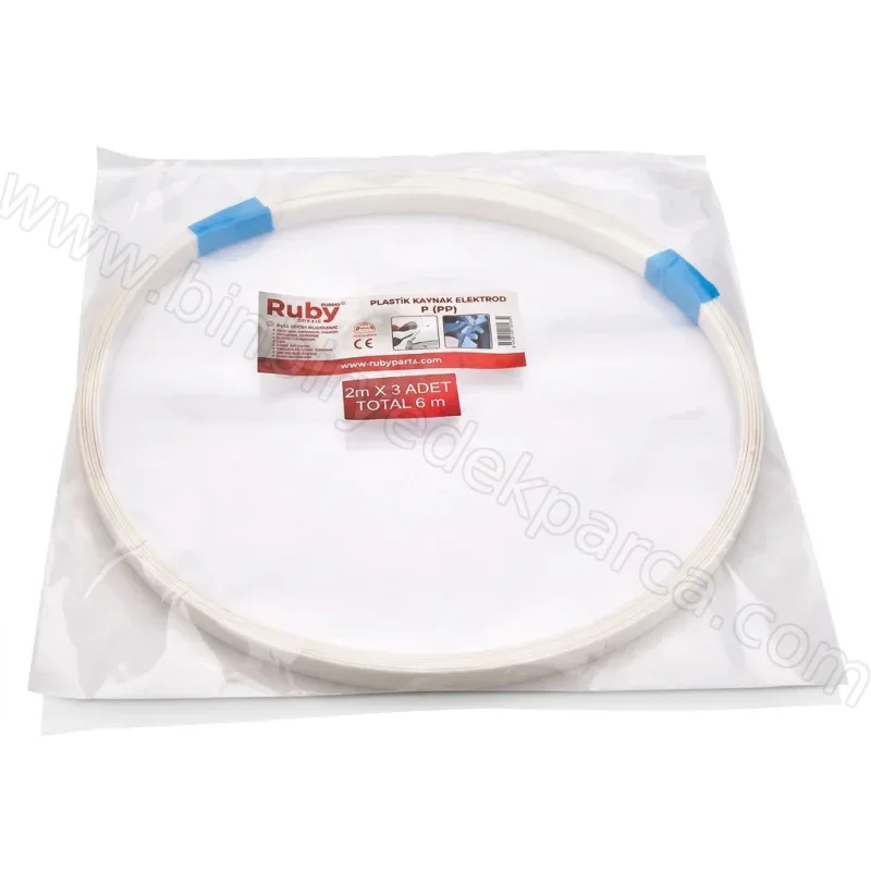 Ruby Parts Pp Geniş Beyaz Plastik Kaynak Çubuk 3x2 Metre