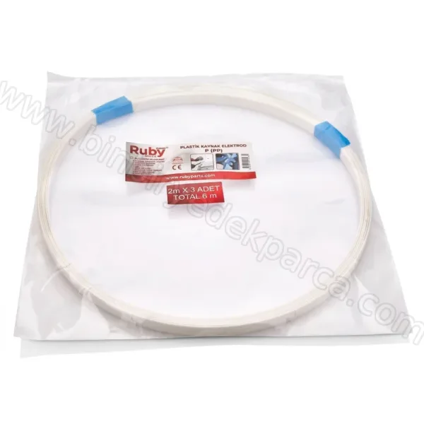 Ruby Parts Pp Geniş Beyaz Plastik Kaynak Çubuk 3x2 Metre