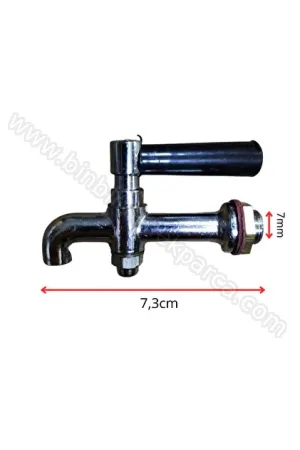 Semaver Musluğu Küçük Metal 3/8 7 Cm Dıştan Somunlu Sarı | Çay Kazanı Ve Semaver Musluğu
