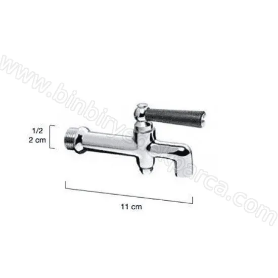 Semaver Musluk Kahveci Kazan Metal 1/2 Dıştan Dişli - Endüstriyel Kazan Musluğu