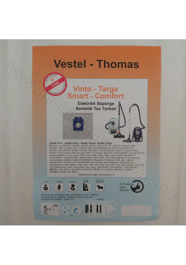 Thomas Elektrikli Süpürge Toz Torbası